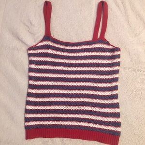 Red, White, and Blue knitted Tank top